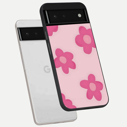  Candy Bloom Dreams phone case For Google Pixel 6 showing premium glass back cover with detailed artwork