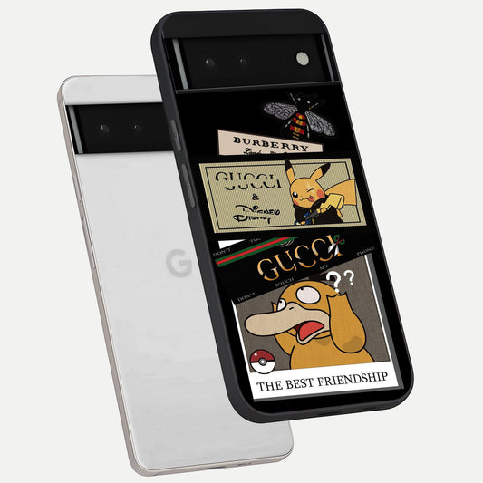  Cartoon Brand Play Mashup phone case For Google Pixel 6 showing premium glass back cover with detailed artwork