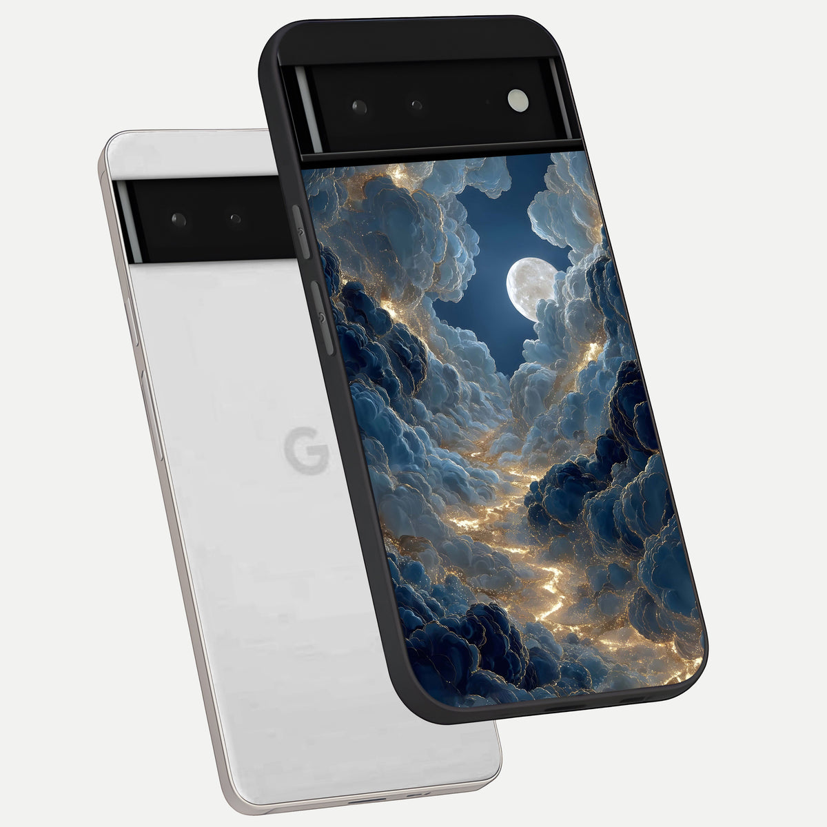  Celestial Cloud Road phone case For Google Pixel 6 showing premium glass back cover with detailed artwork