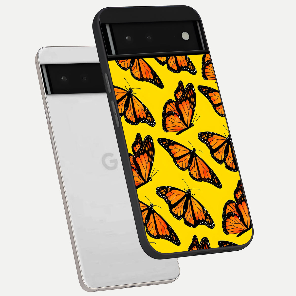  Golden Wing Flight phone case For Google Pixel 6 showing premium glass back cover with detailed artwork