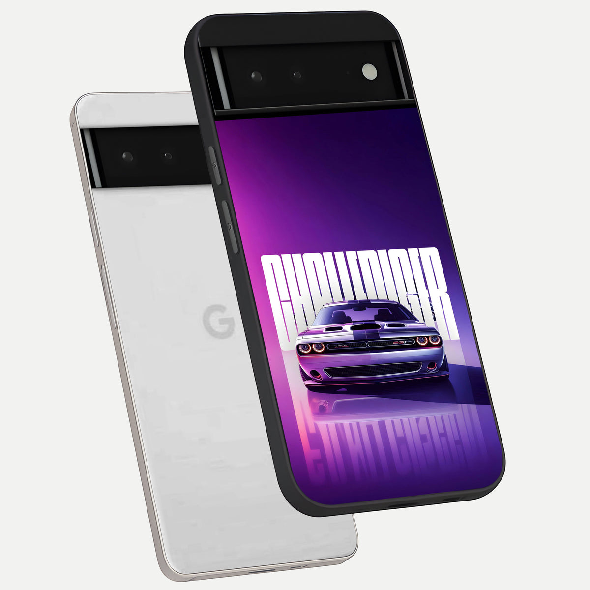  Midnight Muscle Ride phone case For Google Pixel 6 showing premium glass back cover with detailed artwork