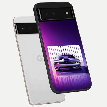  Midnight Muscle Ride phone case For Google Pixel 6 showing premium glass back cover with detailed artwork