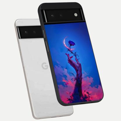  Mystic Hand phone case For Google Pixel 6 showing premium glass back cover with detailed artwork
