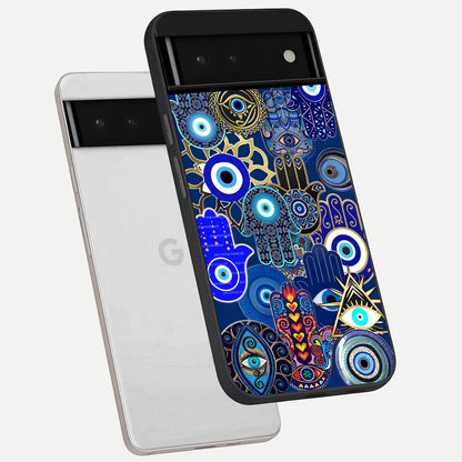 Mystic Palm Guard phone case For Google Pixel 6 showing premium glass back cover with detailed artwork