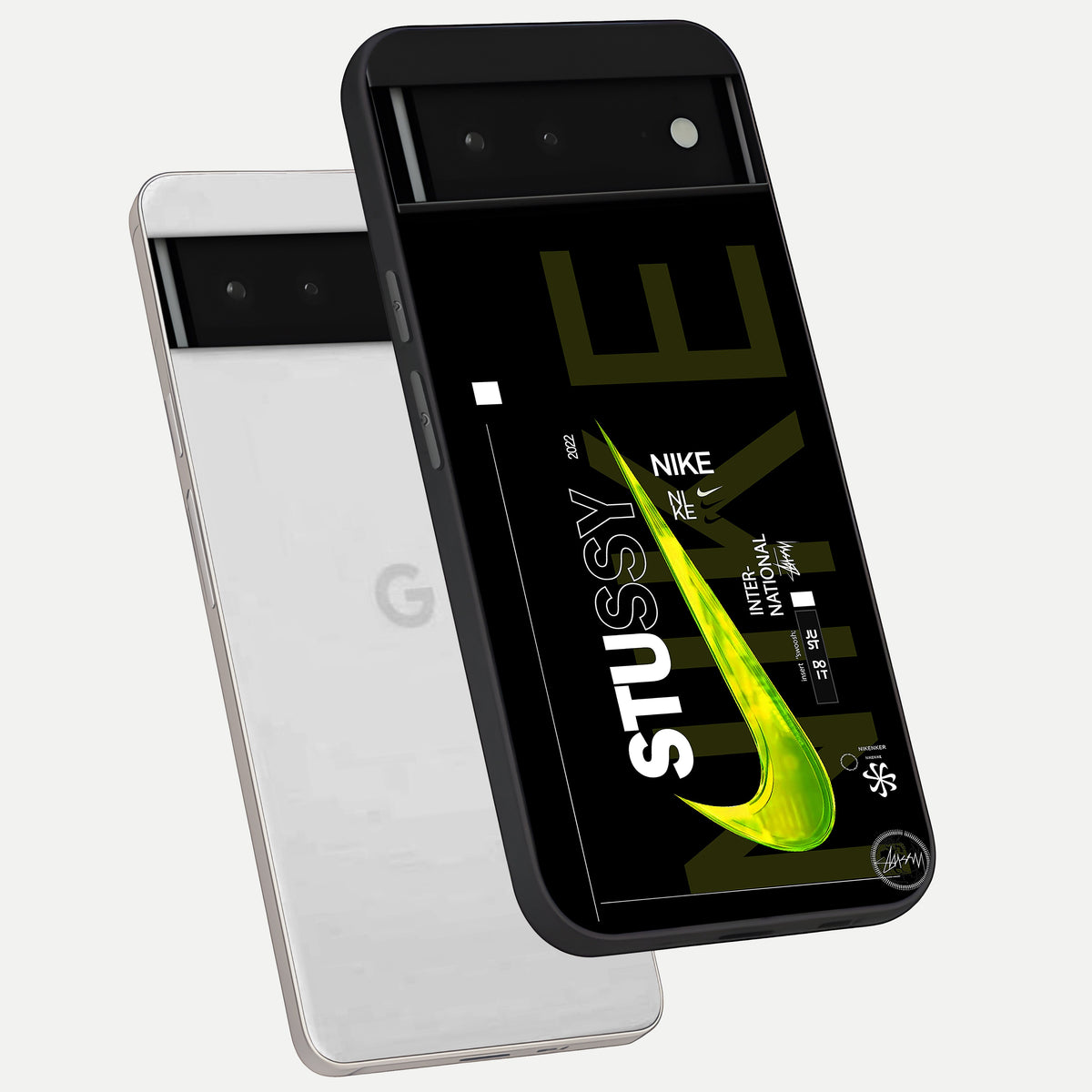  Neon Street Edition phone case For Google Pixel 6 showing premium glass back cover with detailed artwork