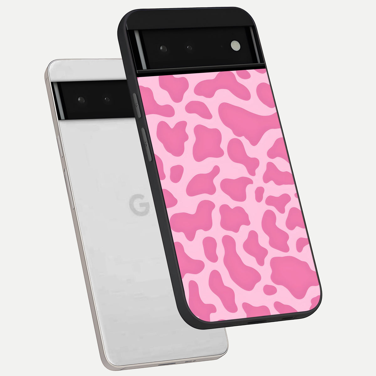  Pinkish Scenery phone case For Google Pixel 6 showing premium glass back cover with detailed artwork