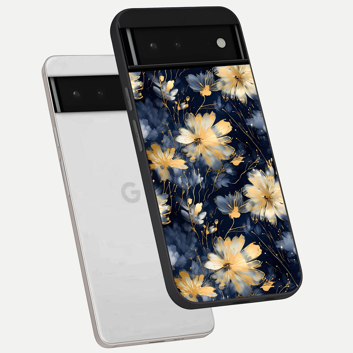  Royal Petal Dream phone case For Google Pixel 6 showing premium glass back cover with detailed artwork