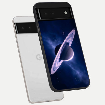  Saturn Ring Mystique phone case For Google Pixel 6 showing premium glass back cover with detailed artwork