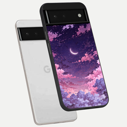  Sky Drift Clouds phone case For Google Pixel 6 showing premium glass back cover with detailed artwork