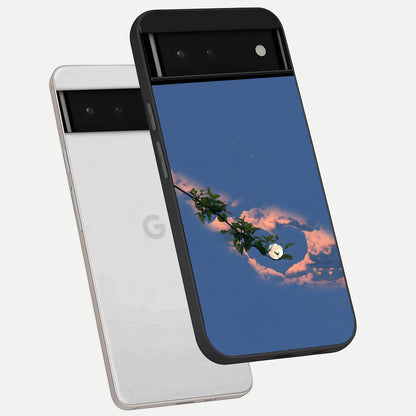  Sky Under Tree phone case For Google Pixel 6 showing premium glass back cover with detailed artwork