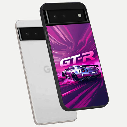  Speed Drift Legend phone case For Google Pixel 6 showing premium glass back cover with detailed artwork
