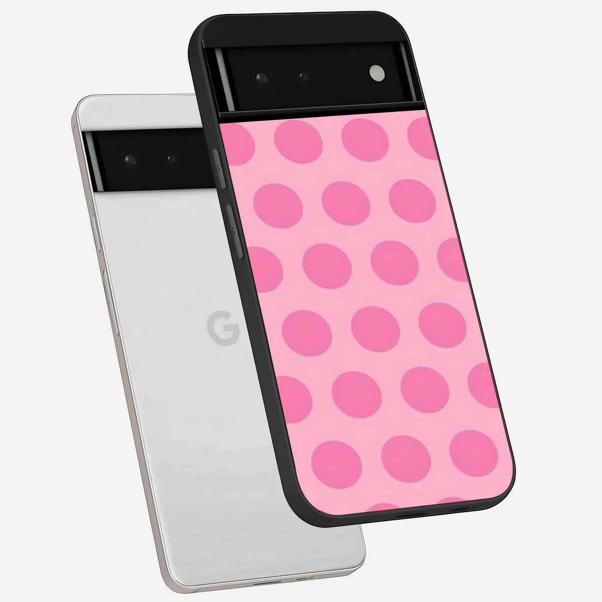  Sweet Dot Dreams phone case For Google Pixel 6 showing premium glass back cover with detailed artwork