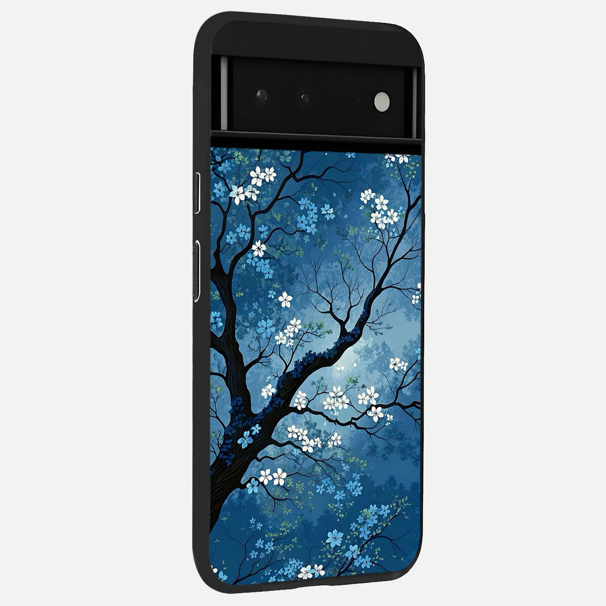  Blue Tree Serenity back cover For Google Pixel 6 slim fit glass case with vibrant aesthetic design