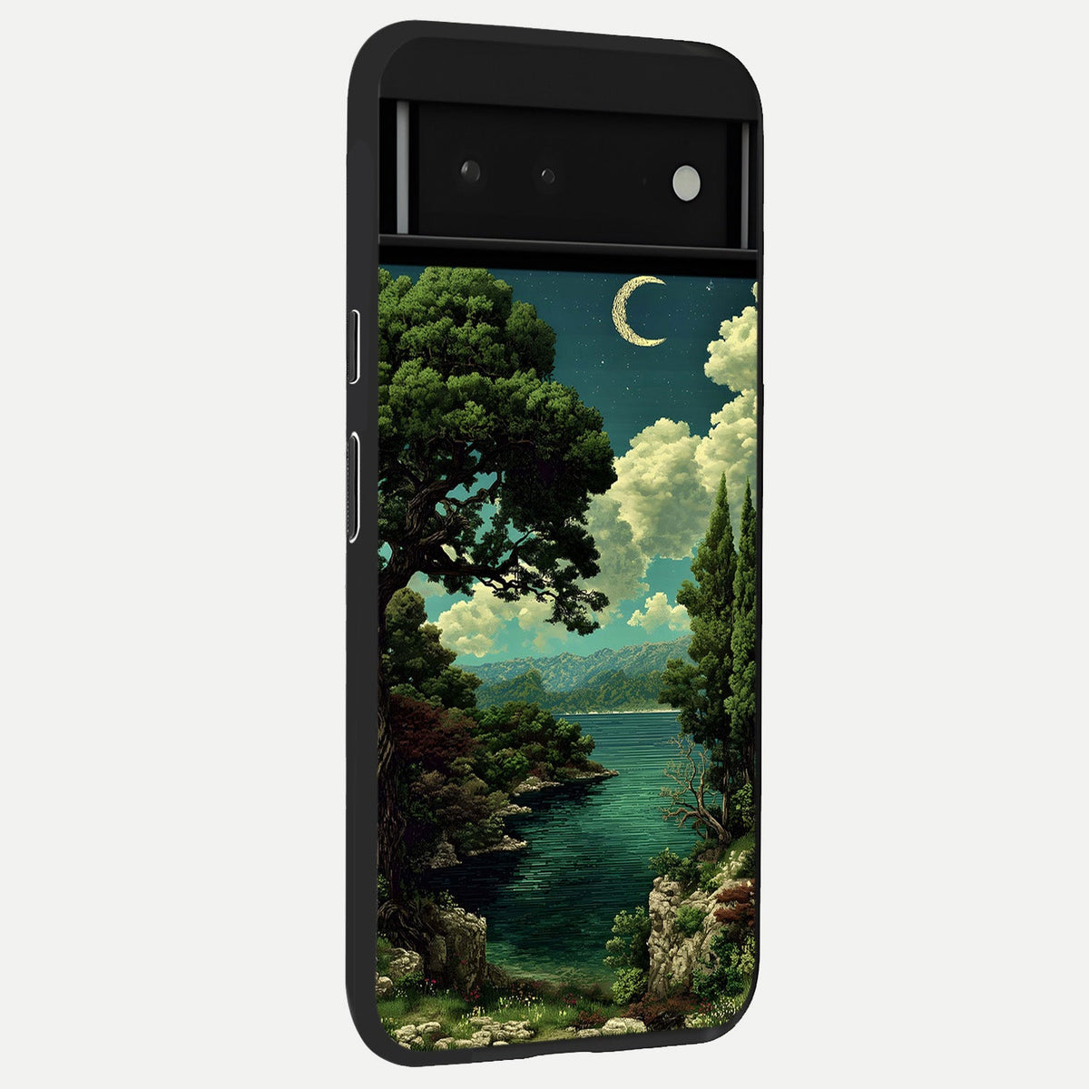 Celestial Lake Peace back cover For Google Pixel 6 slim fit glass case with vibrant aesthetic design
