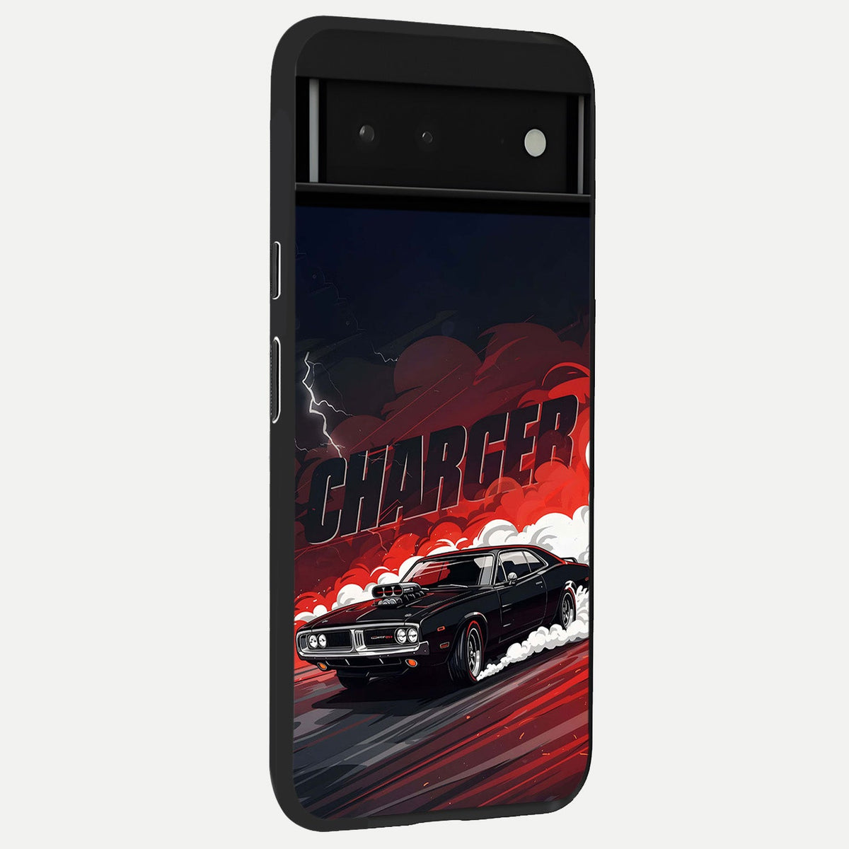  Dark Charger Fury back cover For Google Pixel 6 slim fit glass case with vibrant aesthetic design