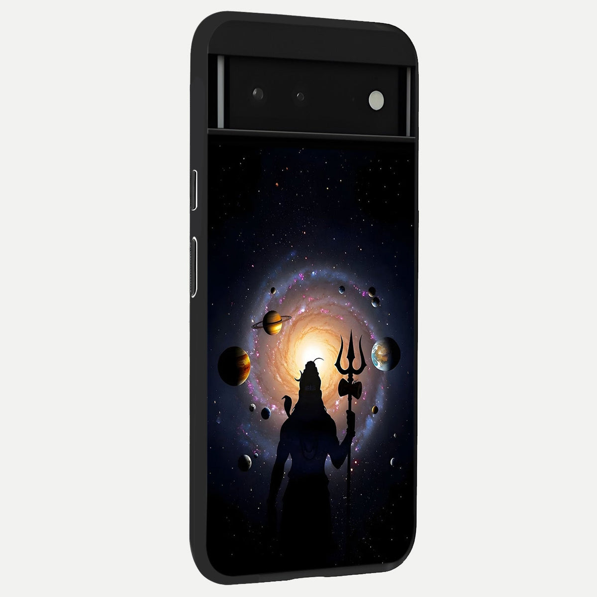  Galactic Shiva Vision back cover For Google Pixel 6 slim fit glass case with vibrant aesthetic design