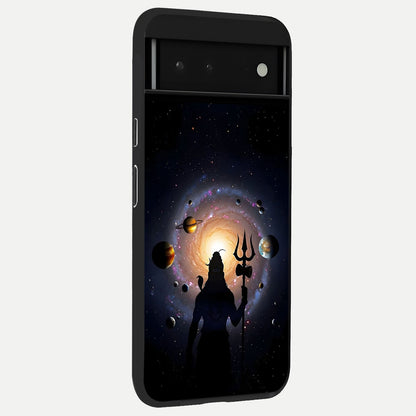  Galactic Shiva Vision back cover For Google Pixel 6 slim fit glass case with vibrant aesthetic design