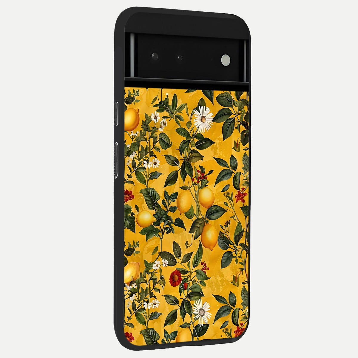  Golden Lemon Field back cover For Google Pixel 6 slim fit glass case with vibrant aesthetic design