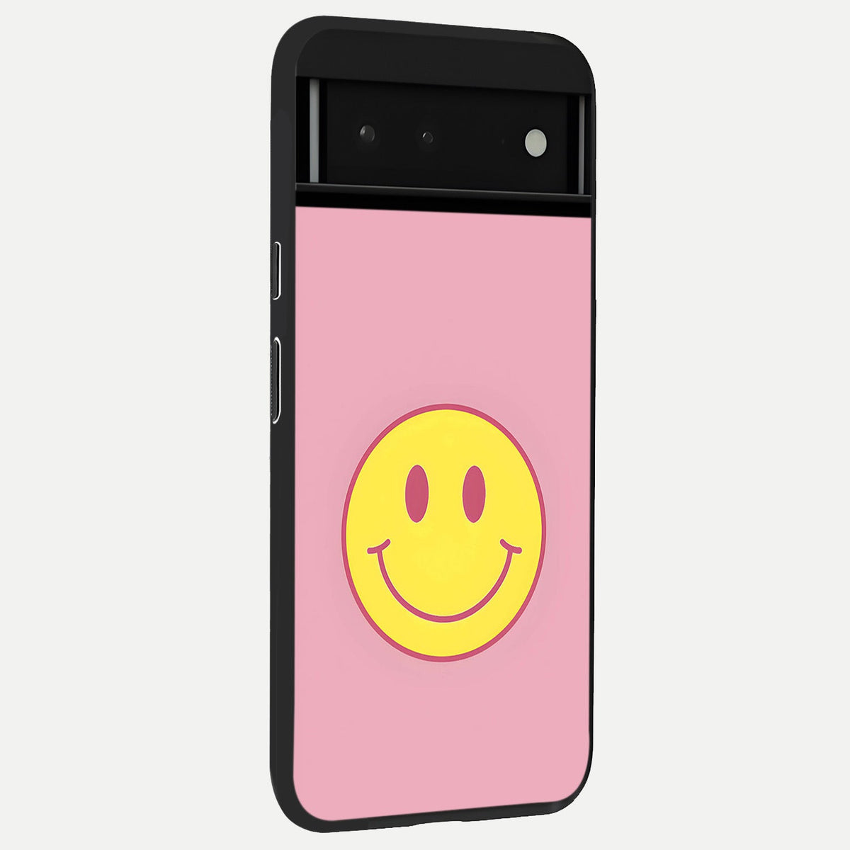  Happy Pink Mood back cover For Google Pixel 6 slim fit glass case with vibrant aesthetic design