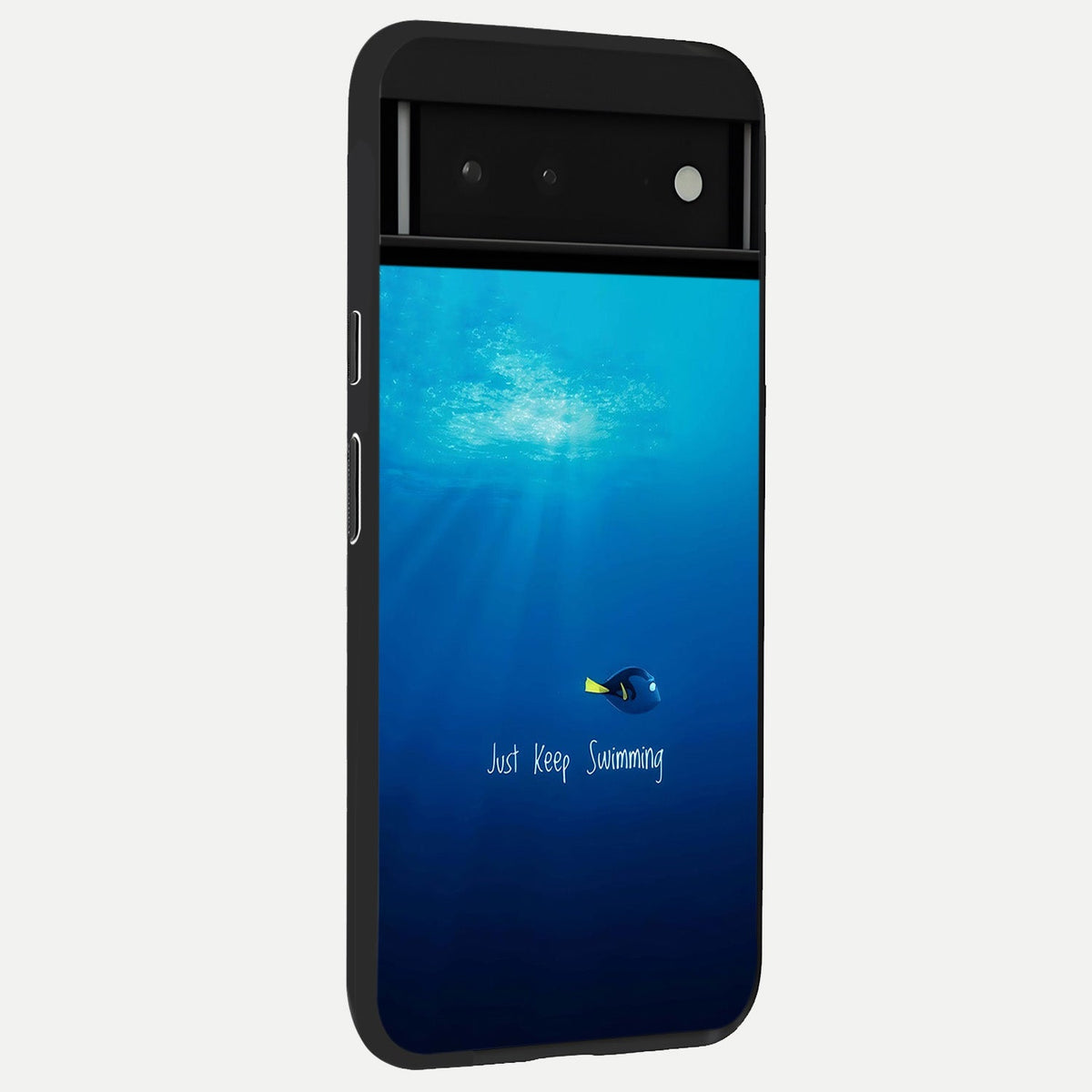  Just Keep Swimming back cover For Google Pixel 6 slim fit glass case with vibrant aesthetic design