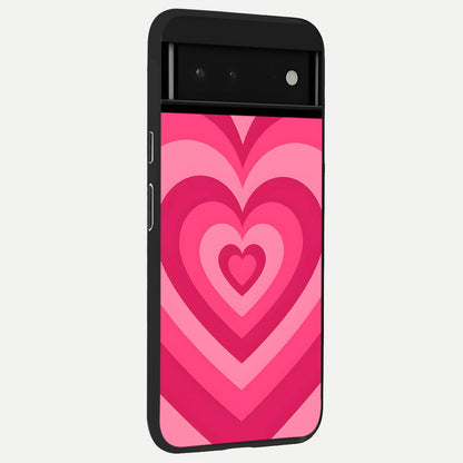  Layered Love Hearts back cover For Google Pixel 6 slim fit glass case with vibrant aesthetic design