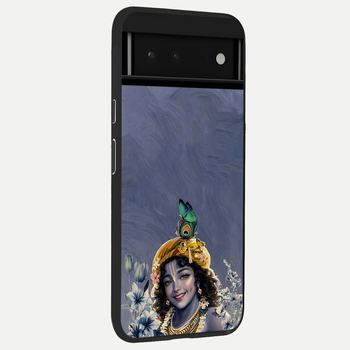  Lord Krishna back cover For Google Pixel 6 slim fit glass case with vibrant aesthetic design