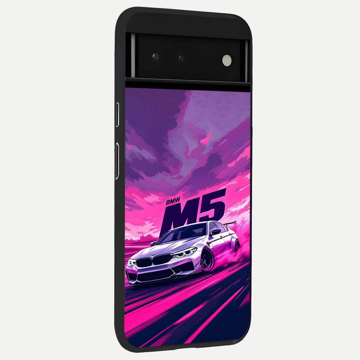  MS Neon Car back cover For Google Pixel 6 slim fit glass case with vibrant aesthetic design