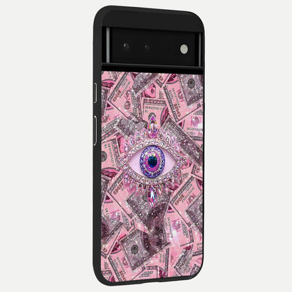  Money Eye Luxe back cover For Google Pixel 6 slim fit glass case with vibrant aesthetic design