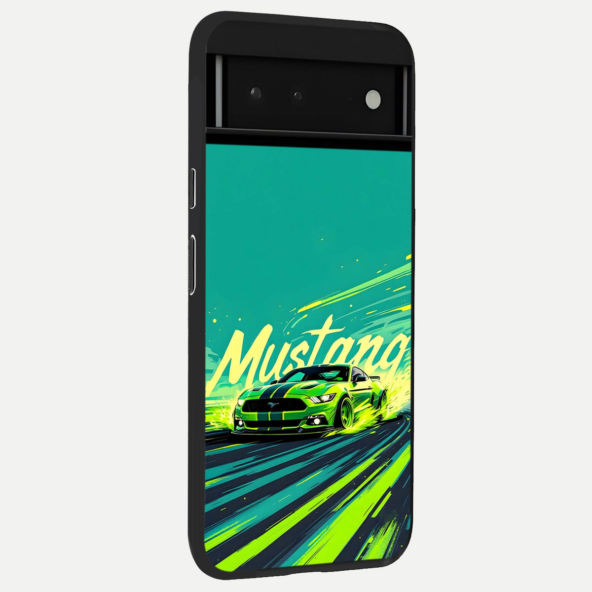  Mustang Bang back cover For Google Pixel 6 slim fit glass case with vibrant aesthetic design