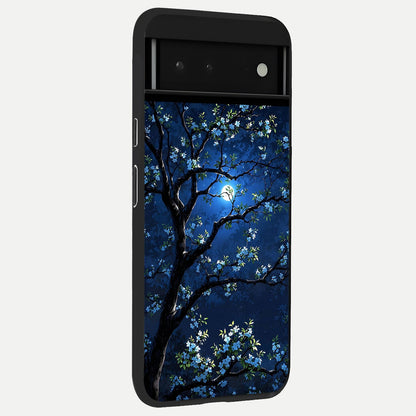  Mystic Floral Night back cover For Google Pixel 6 slim fit glass case with vibrant aesthetic design
