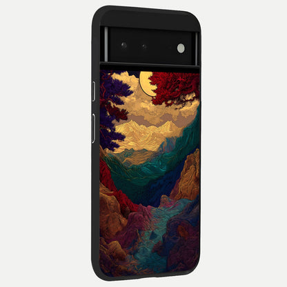  Mystic Valley Light back cover For Google Pixel 6 slim fit glass case with vibrant aesthetic design