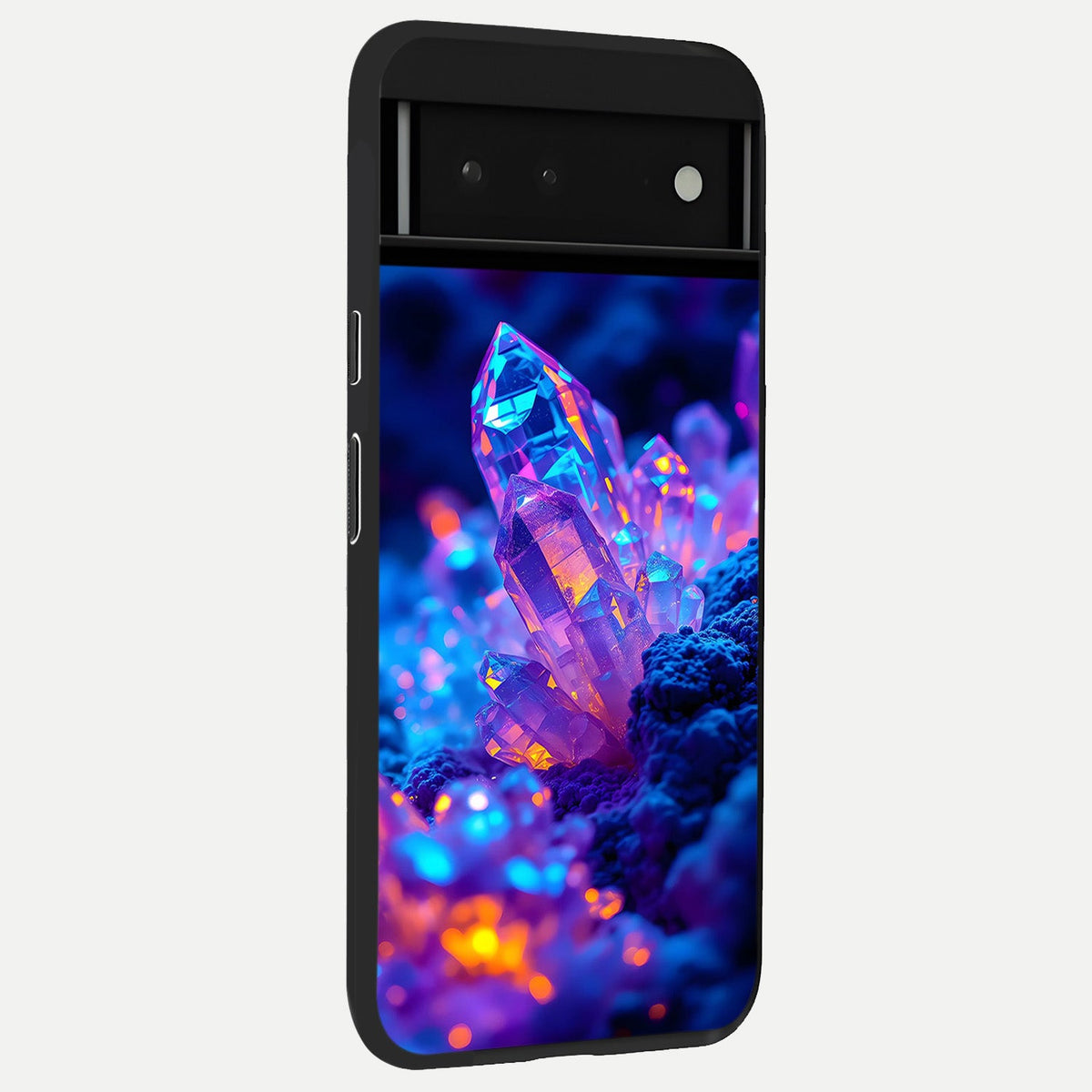  Neon Aura Shards back cover For Google Pixel 6 slim fit glass case with vibrant aesthetic design