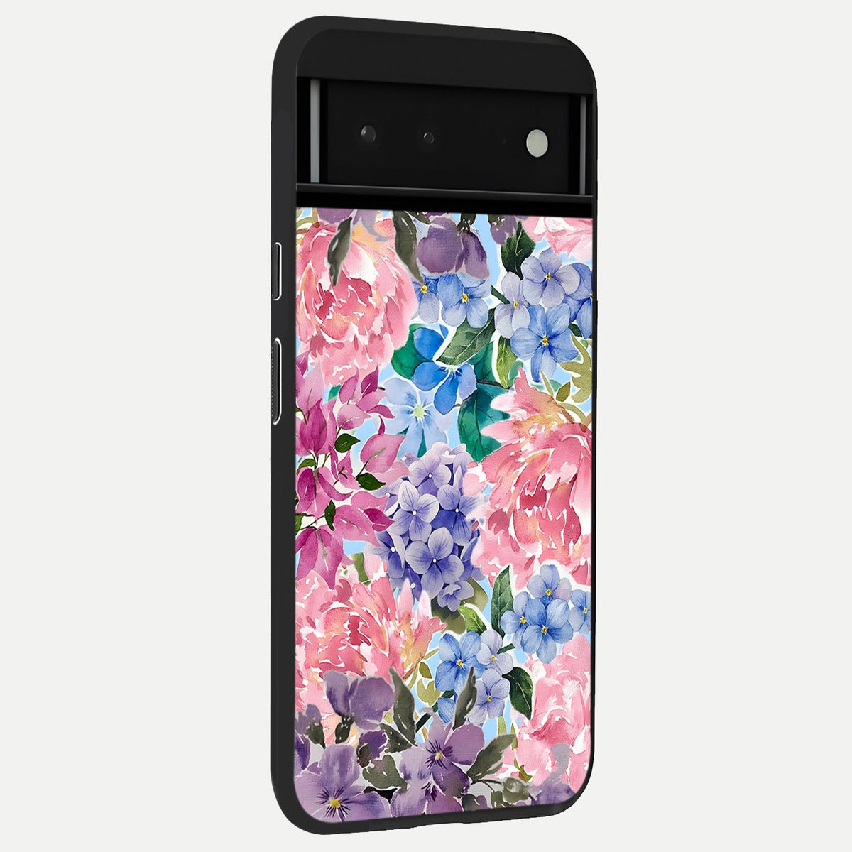  Pastel Floral Mix back cover For Google Pixel 6 slim fit glass case with vibrant aesthetic design