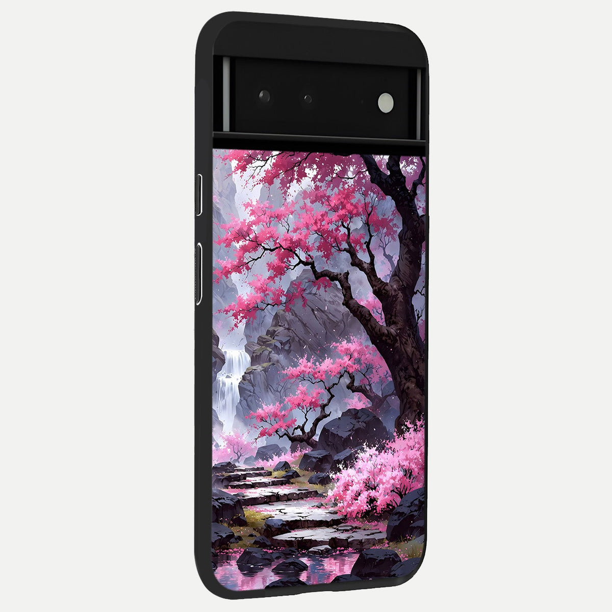  Pink Sunflower Glow back cover For Google Pixel 6 slim fit glass case with vibrant aesthetic design