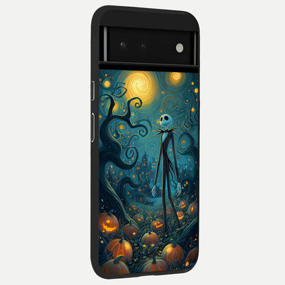  Pumpkin Moonlight Tale back cover For Google Pixel 6 slim fit glass case with vibrant aesthetic design