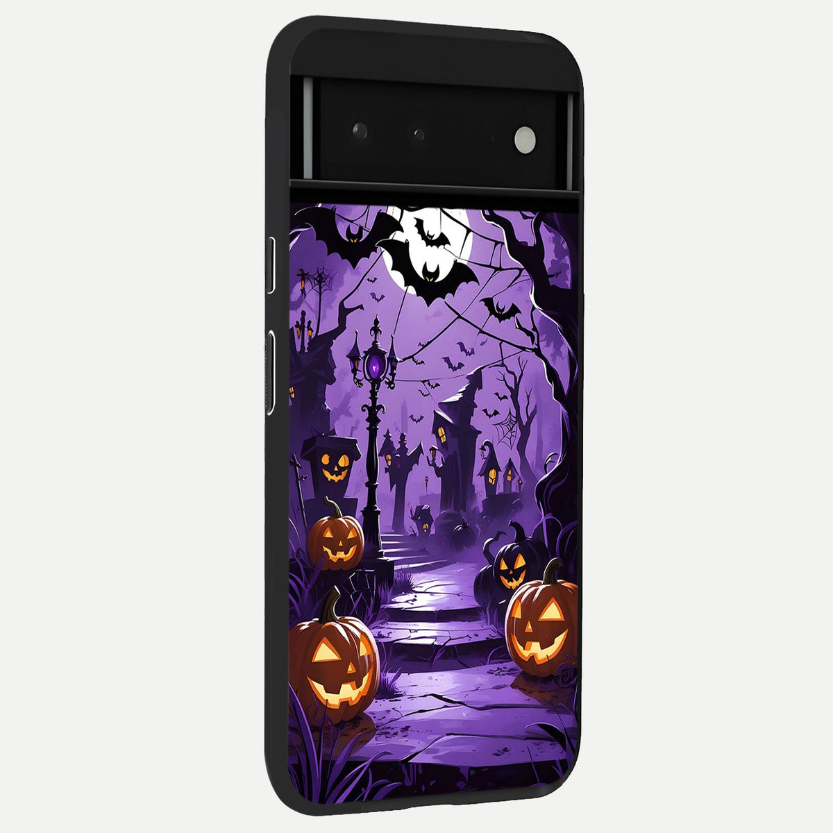  Pumpkin Patch Halloween back cover For Google Pixel 6 slim fit glass case with vibrant aesthetic design