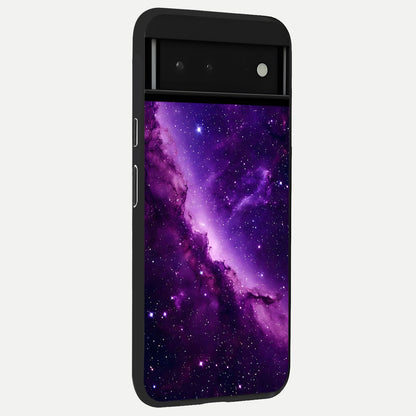  Purple Shade Sky back cover For Google Pixel 6 slim fit glass case with vibrant aesthetic design
