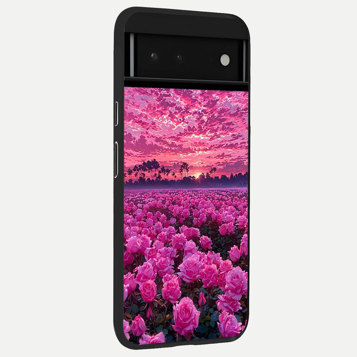  Rose Sunset Valley back cover For Google Pixel 6 slim fit glass case with vibrant aesthetic design