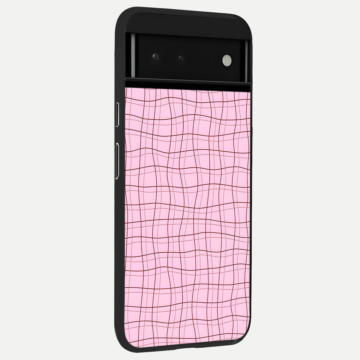  Soft Grid Bliss back cover For Google Pixel 6 slim fit glass case with vibrant aesthetic design