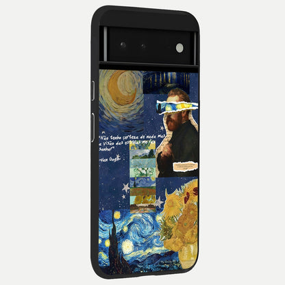  Starry Dream Vision back cover For Google Pixel 6 slim fit glass case with vibrant aesthetic design