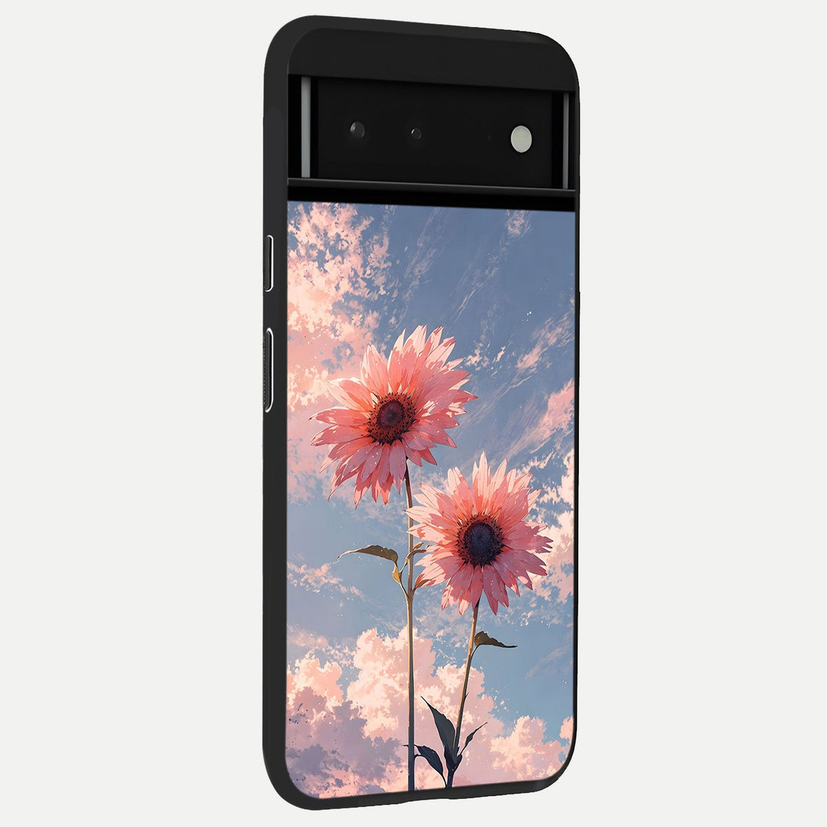  Sun Moon Balance back cover For Google Pixel 6 slim fit glass case with vibrant aesthetic design