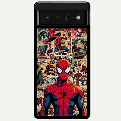  Aesthetic Spider Glass Case For Google Pixel 6 Pro back cover – full design glossy printed glass finish