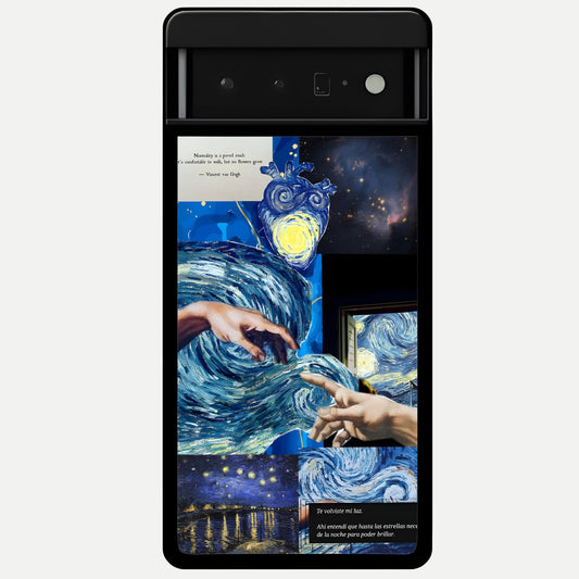  Aesthetic Vando Hands Glass Case For Google Pixel 6 Pro back cover – full design glossy printed glass finish