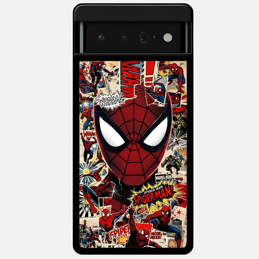  Aesthetic Wonder Spider Glass Case For Google Pixel 6 Pro back cover – full design glossy printed glass finish
