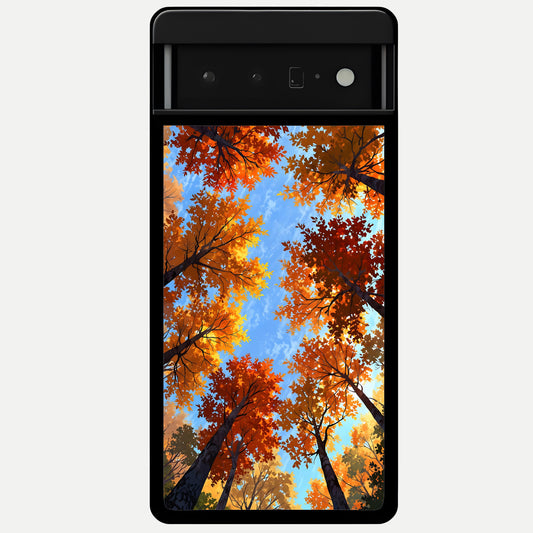  Autumn Sky Rise Glass Case For Google Pixel 6 Pro back cover – full design glossy printed glass finish