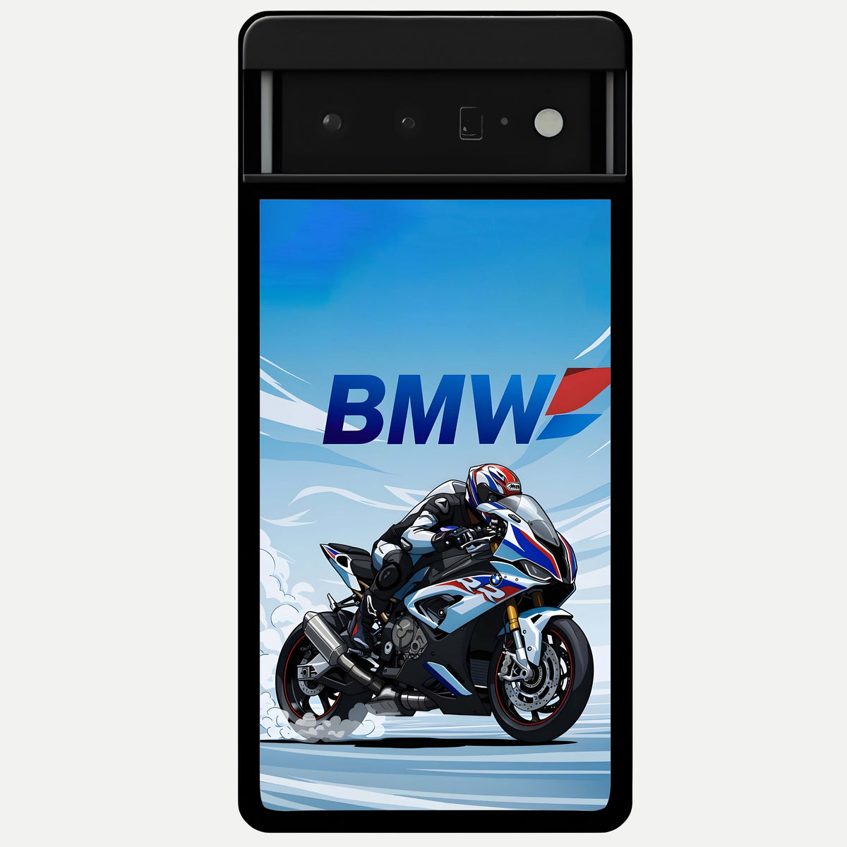 BMW Power Drift Glass Case For Google Pixel 6 Pro back cover – full design glossy printed glass finish