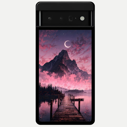  Beautiful Mountain View Glass Case For Google Pixel 6 Pro back cover – full design glossy printed glass finish