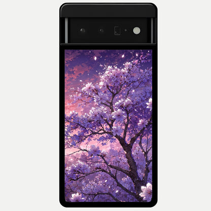  Blossom Tree Glass Case For Google Pixel 6 Pro back cover – full design glossy printed glass finish