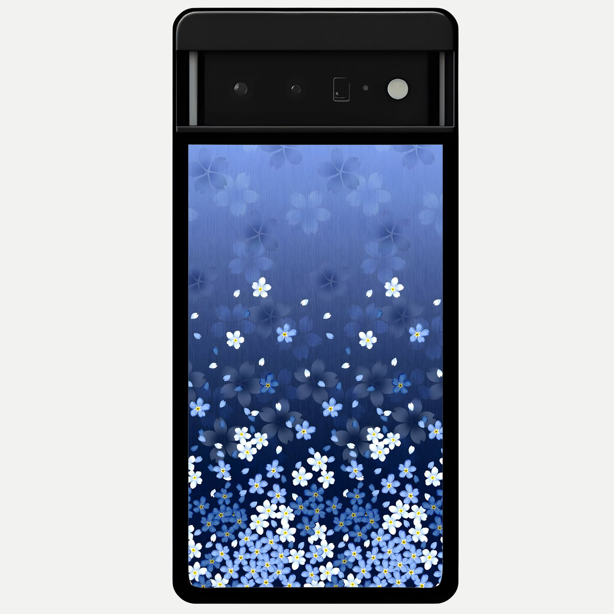  Blue Starry Glass Case For Google Pixel 6 Pro back cover – full design glossy printed glass finish