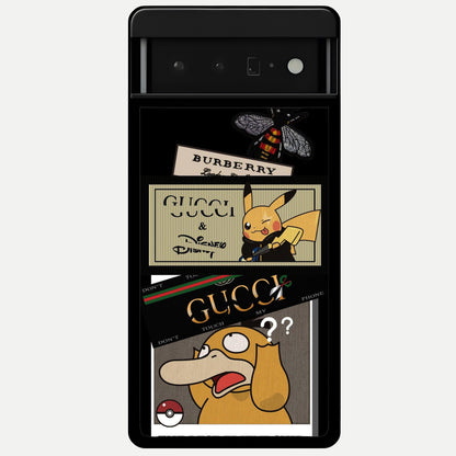  Cartoon Brand Play Mashup Glass Case For Google Pixel 6 Pro back cover – full design glossy printed glass finish